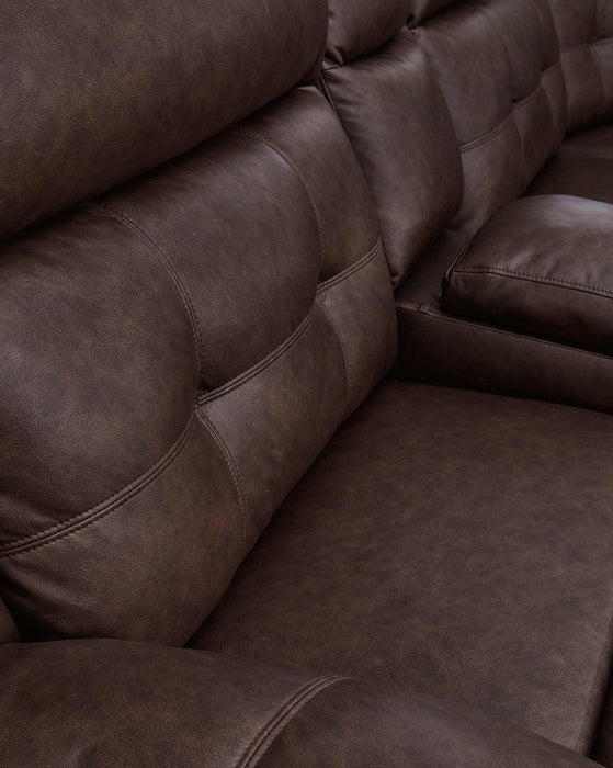 Punch Up Power Reclining Sectional Loveseat with Console - Bargain Furniture (Detroit, MI)