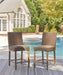 Walton Bridge Outdoor Bar Stool (Set of 2) - Bargain Furniture (Detroit, MI)