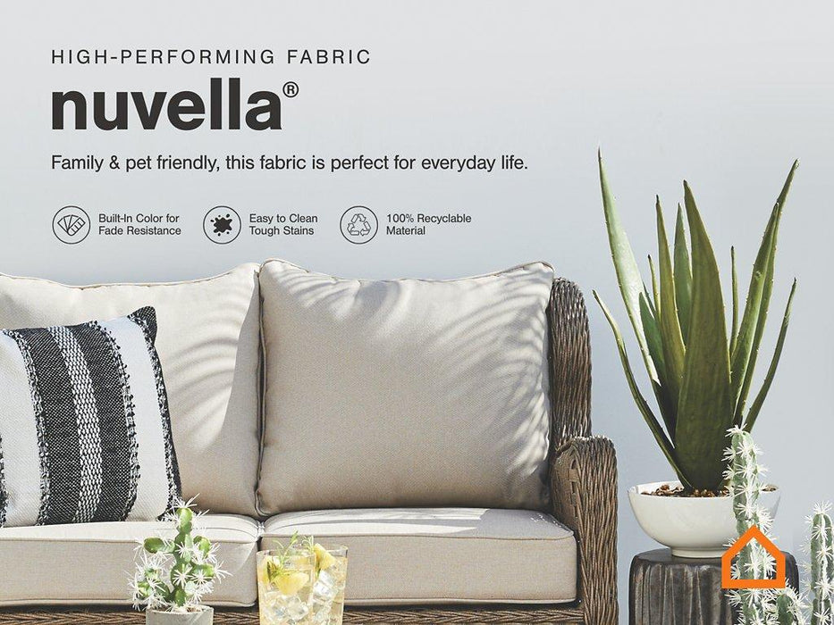 Paradise Trail Outdoor Sofa, Lounge Chairs and Fire Pit Table - Bargain Furniture (Detroit, MI)