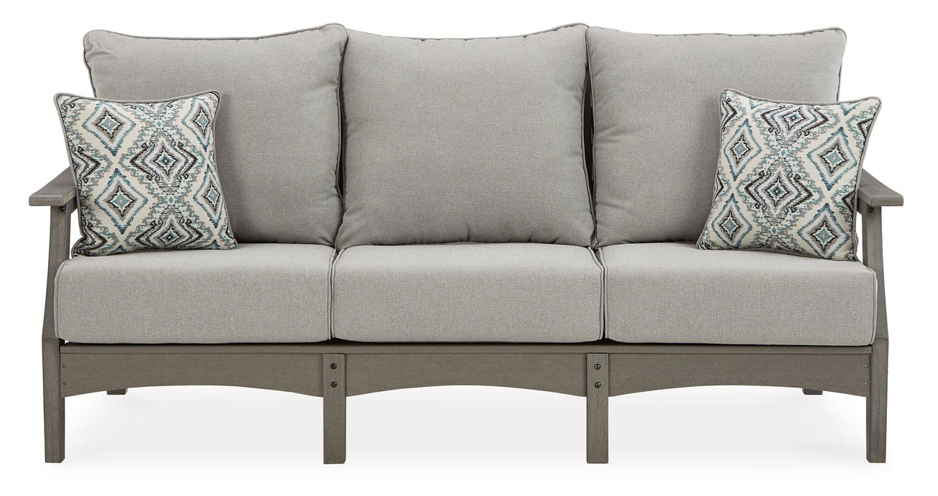 Visola Outdoor Sofa and Loveseat Set - Bargain Furniture (Detroit, MI)