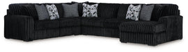 Midnight-Madness Sectional with Chaise - Bargain Furniture (Detroit, MI)