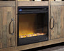 Willowton 64" TV Stand with Electric Fireplace - Bargain Furniture (Detroit, MI)