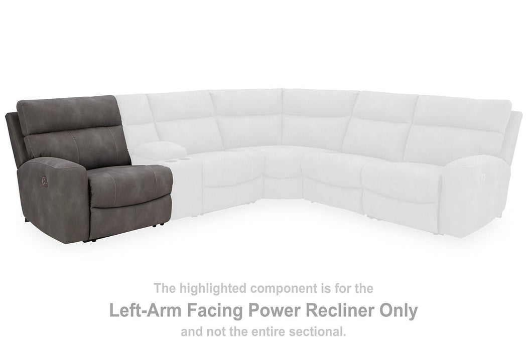 Next-Gen DuraPella Power Reclining Sectional Loveseat with Console - Bargain Furniture (Detroit, MI)