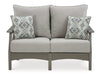 Visola Outdoor Loveseat Conversation Set - Bargain Furniture (Detroit, MI)