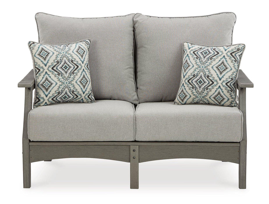 Visola Outdoor Sofa and Loveseat Set - Bargain Furniture (Detroit, MI)