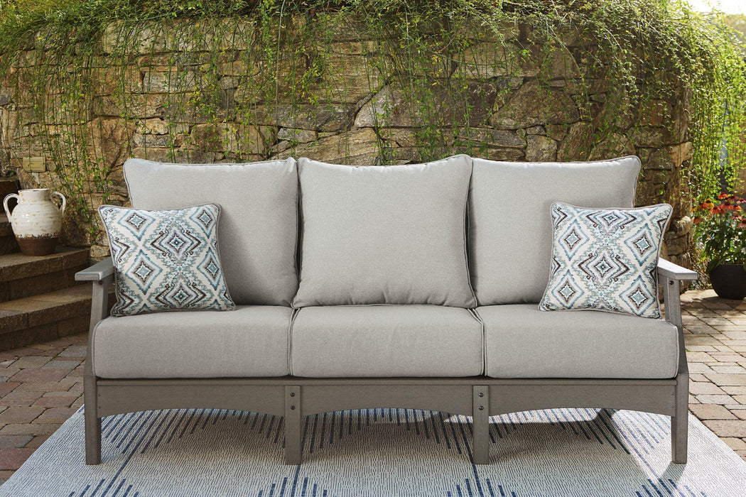 Visola Outdoor Sofa and Loveseat Set - Bargain Furniture (Detroit, MI)