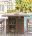 Walton Bridge Outdoor Bar Table with Fire Pit - Bargain Furniture (Detroit, MI)