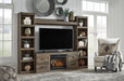 Trinell 4-Piece Entertainment Center with Electric Fireplace - Bargain Furniture (Detroit, MI)