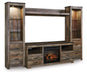 Trinell 4-Piece Entertainment Center with Electric Fireplace - Bargain Furniture (Detroit, MI)