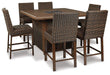 Paradise Trail Outdoor Bar Table Set - Bargain Furniture (Detroit, MI)