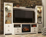 Willowton 4-Piece Entertainment Center with Electric Fireplace - Bargain Furniture (Detroit, MI)