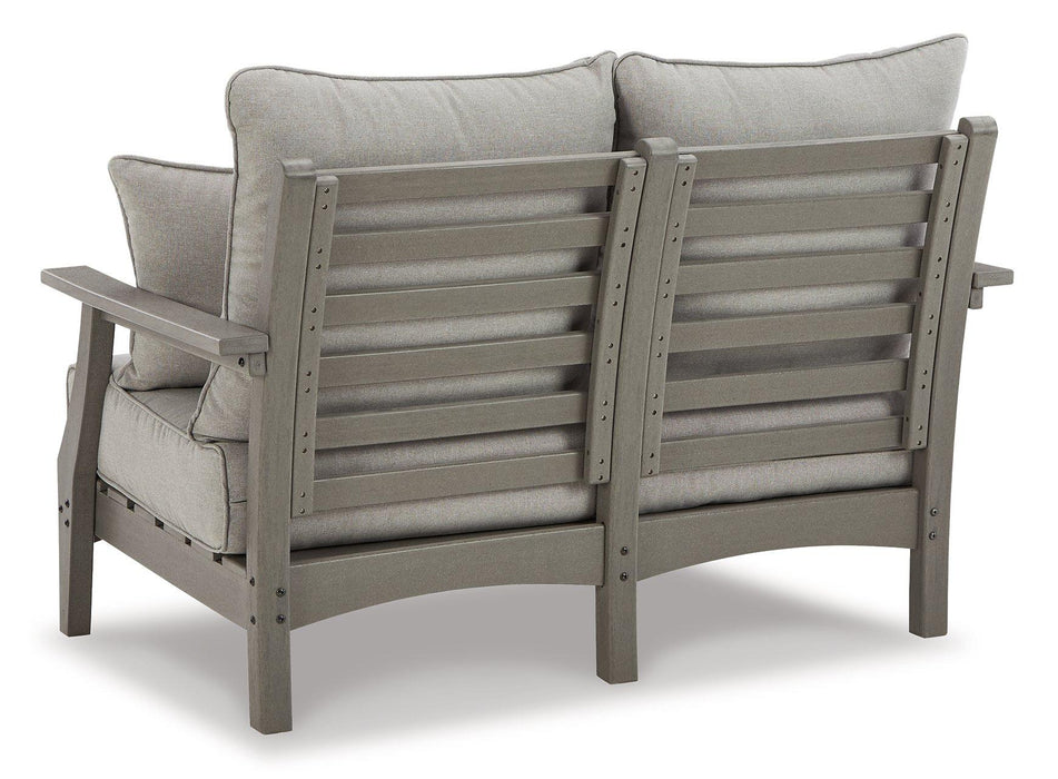 Visola Outdoor Sofa and Loveseat Set - Bargain Furniture (Detroit, MI)