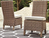 Beachcroft Outdoor Side Chair with Cushion (Set of 2) - Bargain Furniture (Detroit, MI)