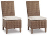 Beachcroft Outdoor Side Chair with Cushion (Set of 2) - Bargain Furniture (Detroit, MI)