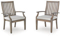 Rainier Ranch Outdoor Arm Chair with Cushion (Set of 2) - Bargain Furniture (Detroit, MI)