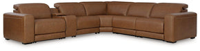 Magic Man Power Reclining Sectional with Console - Bargain Furniture (Detroit, MI)
