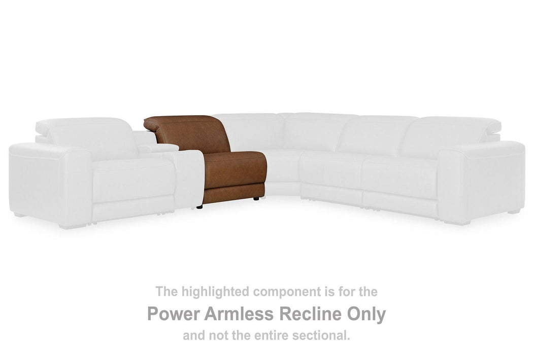 Magic Man Power Reclining Sectional with Console - Bargain Furniture (Detroit, MI)