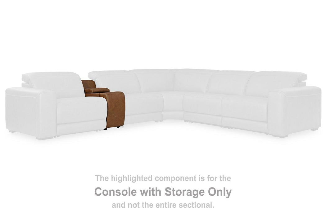 Magic Man Power Reclining Sectional with Console - Bargain Furniture (Detroit, MI)