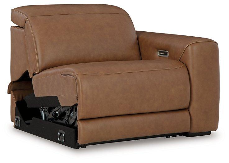 Magic Man Power Reclining Sectional Loveseat with Console - Bargain Furniture (Detroit, MI)