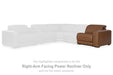 Magic Man Power Reclining Sectional Loveseat with Console - Bargain Furniture (Detroit, MI)