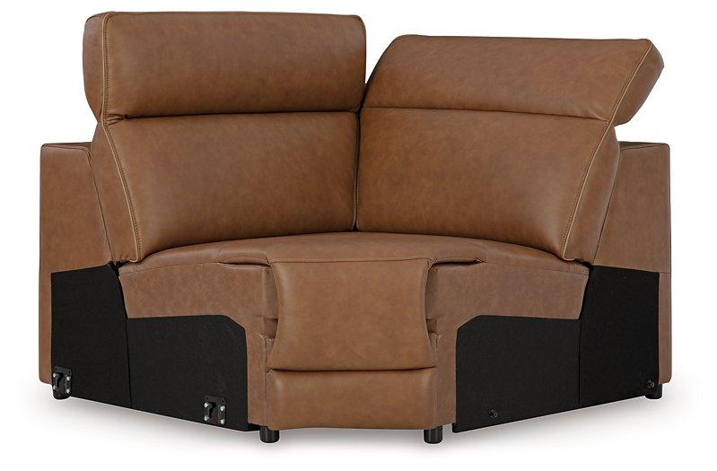 Magic Man Power Reclining Sectional with Console - Bargain Furniture (Detroit, MI)