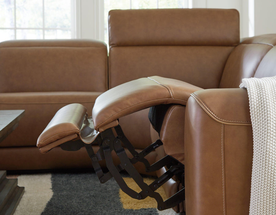 Magic Man Power Reclining Sectional with Console - Bargain Furniture (Detroit, MI)