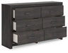 Hollivern Dresser and Mirror - Bargain Furniture (Detroit, MI)