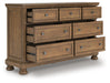 Feddinger Dresser and Mirror - Bargain Furniture (Detroit, MI)