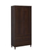 Wadeline 2-door Tall Accent Cabinet Rustic Tobacco - Bargain Furniture (Detroit, MI)