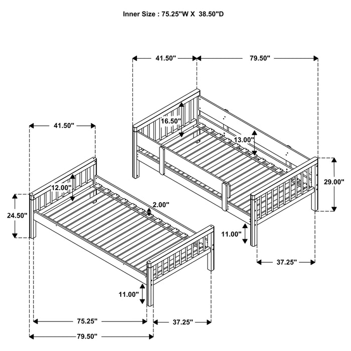 Dakota Bunk Beds - Bargain Furniture (Detroit, MI)