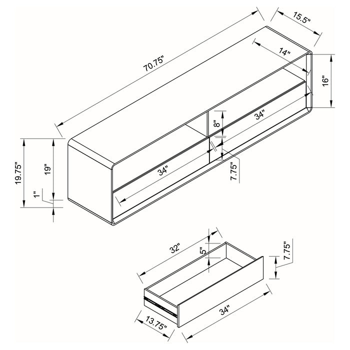 Ellice TV Stands - Bargain Furniture (Detroit, MI)