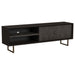 Marsden 2-door Wood 70" TV Stand Charcoal Black - Bargain Furniture (Detroit, MI)