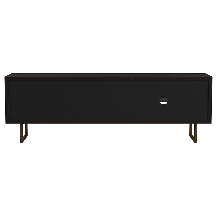 Marsden 2-door Wood 70" TV Stand Charcoal Black - Bargain Furniture (Detroit, MI)