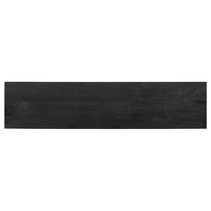 Marsden 2-door Wood 70" TV Stand Charcoal Black - Bargain Furniture (Detroit, MI)