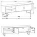 Marsden 2-door Wood 70" TV Stand Charcoal Black - Bargain Furniture (Detroit, MI)