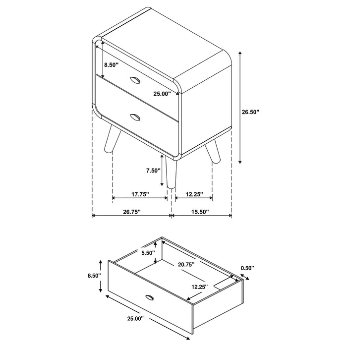 Robyn Nightstands - Bargain Furniture (Detroit, MI)