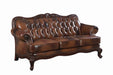 Victoria Rolled Arm Sofa Tri-tone and Brown - Bargain Furniture (Detroit, MI)