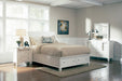 Sandy Beach Eastern King Storage Sleigh Bed Cream White - Bargain Furniture (Detroit, MI)