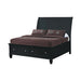 Sandy Beach Queen Storage Sleigh Bed Black - Bargain Furniture (Detroit, MI)