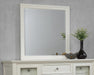Sandy Beach Rectangular Dresser Mirror Cream White - Bargain Furniture (Detroit, MI)