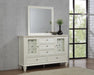 Sandy Beach Rectangular Dresser Mirror Cream White - Bargain Furniture (Detroit, MI)