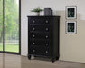 Sandy Beach 5-drawer Chest Black - Bargain Furniture (Detroit, MI)