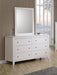 Selena Rectangular Dresser Mirror Cream White - Bargain Furniture (Detroit, MI)