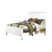 Sandy Beach Queen Panel Bed with High Headboard Cream White - Bargain Furniture (Detroit, MI)