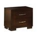 Jessica Nightstand Panels Cappuccino (Set of 2) - Bargain Furniture (Detroit, MI)