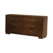 Jessica 6-drawer Dresser Cappuccino - Bargain Furniture (Detroit, MI)