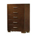 Jessica 5-drawer Chest Cappuccino - Bargain Furniture (Detroit, MI)