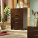 Jessica 5-drawer Chest Cappuccino - Bargain Furniture (Detroit, MI)