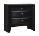 Briana Rectangular 2-drawer Nightstand Black - Bargain Furniture (Detroit, MI)