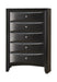 Briana Rectangular 5-drawer Chest Black - Bargain Furniture (Detroit, MI)